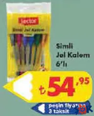 LECTOR SİMLİ JEL KALEM 6'LI